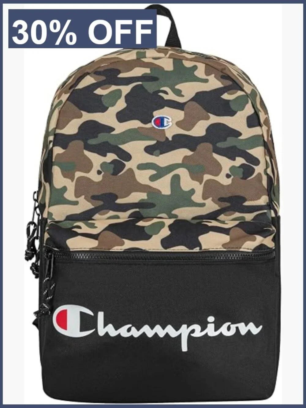 Champion Manuscript Backpack with Laptop Sleeve, Water Bottle Pocket, Polyester